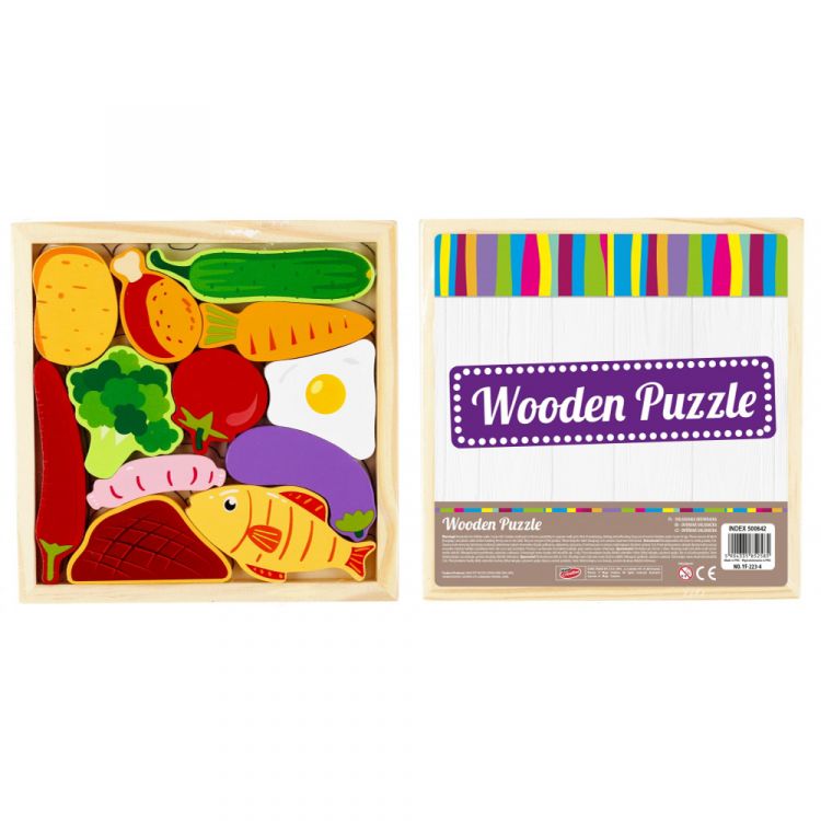 Obrázek k výrobku 25939 - Dřevěné puzzle Zelenina