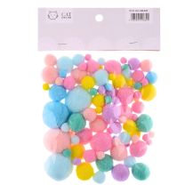 Obrázek k výrobku 35243 - Bambulky plyšové PASTEL