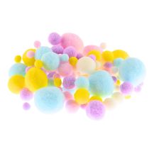 Obrázek k výrobku 35244 - Bambulky plyšové PASTEL L.