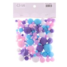 Obrázek k výrobku 35246 - Bambulky plyšové VIOLET
