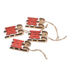 Obrázek k výrobku 35814 - Závěs Sáňky 4,5cm, 4ks